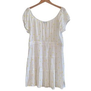 🌈 6/$60 Forever 21 Puff Sleeve Daisy Embroidered Mini Dress Plus Size XL